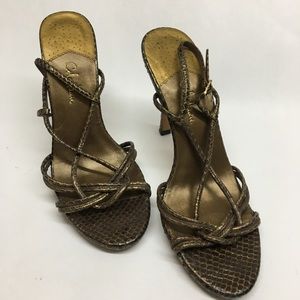 COLE HAAN Strappy High Heels Bronze NikeAir